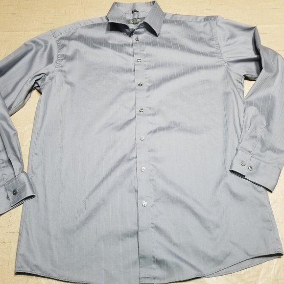 Kenneth Cole Reaction Other - Kenneth Cole Reaction Men’s Size 16 34/35 Gray Long Sleeve Button Up Dress Shirt
